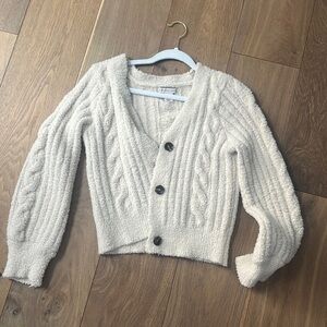 soft sherpa cardigan - size xs